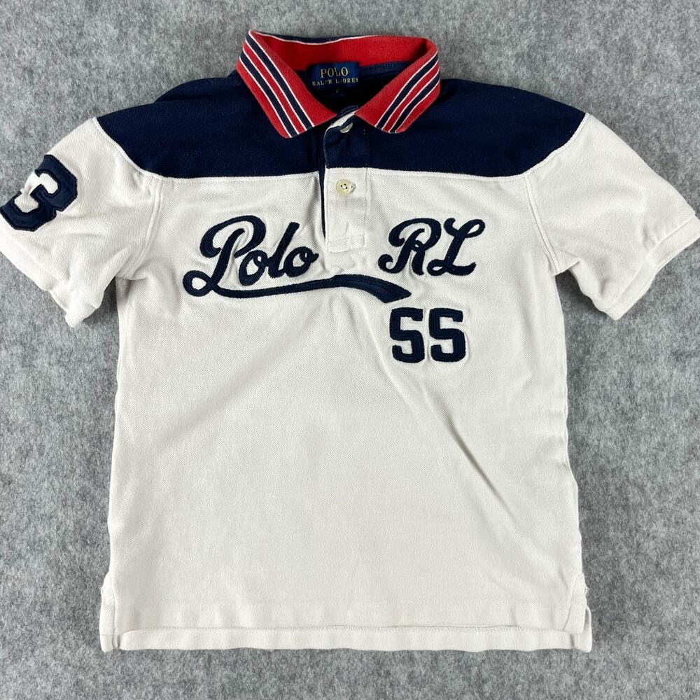 Polo Ralph Lauren Polo Shirt Boys 6 Big Logo Short Sleeve Cotton Preppy